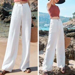 Linen Wide-leg Pants