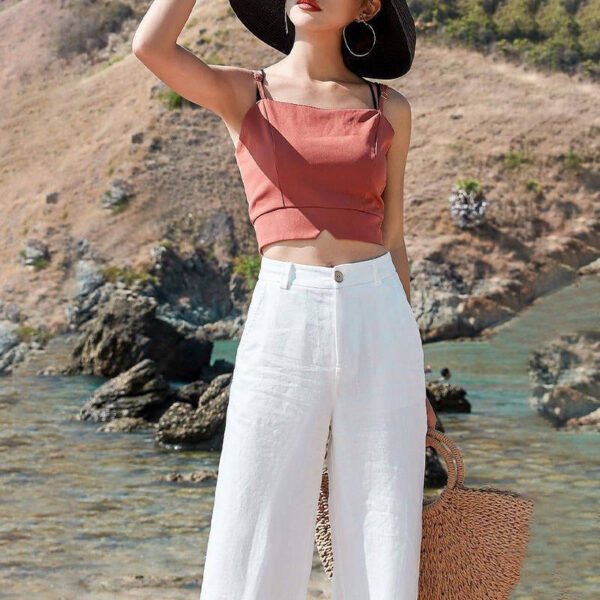 Linen Wide-leg Pants - Image 5