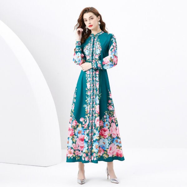 Green Silk Dress - Image 3