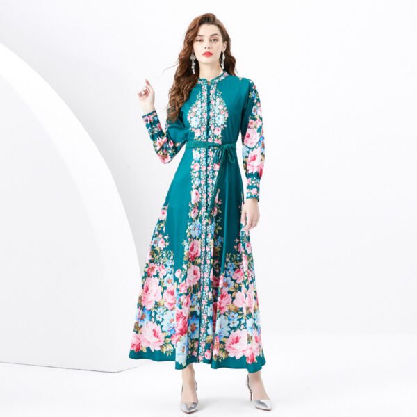 Green Silk Dress - Image 4