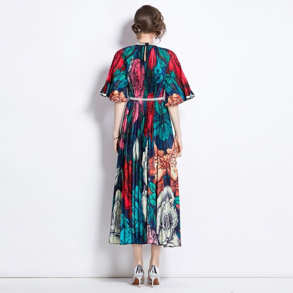 Floral Pleated Dress - Image 3