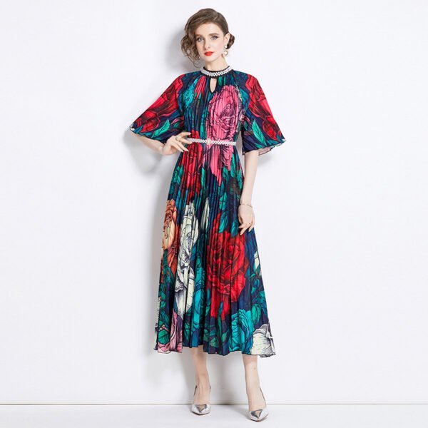 Floral Pleated Dress - Image 2