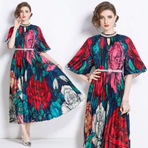 Floral Pleated Dress