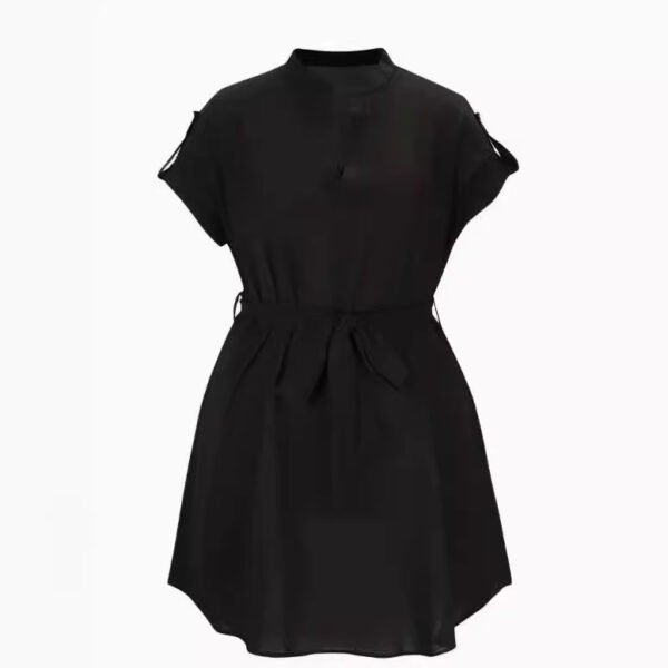 V-neck Short-Sleeve Dress - Image 3