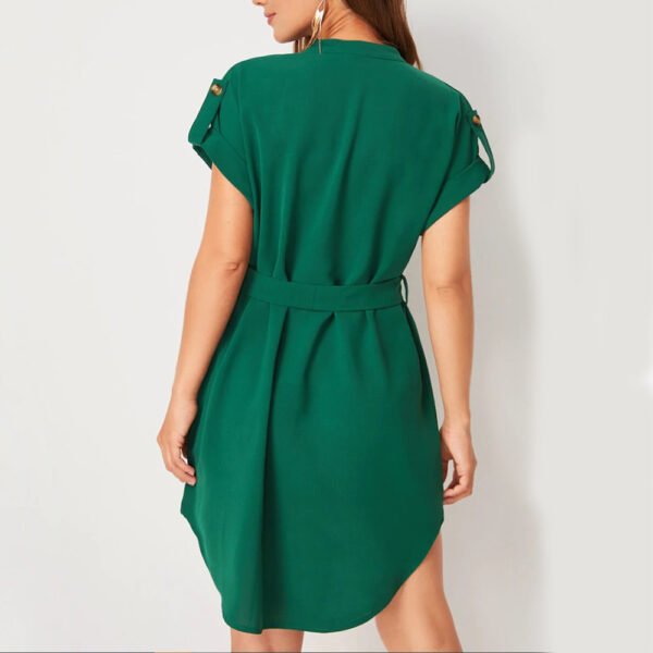 V-neck Short-Sleeve Dress - Image 8