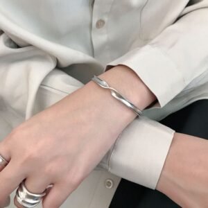 Twisted Silver Bracelet