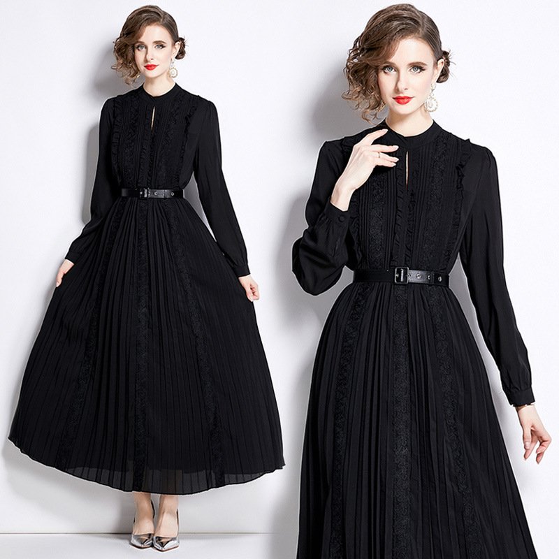 Black pleated Dress - Image 5