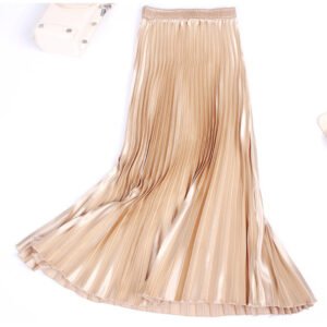 Satin Pleated Skirt