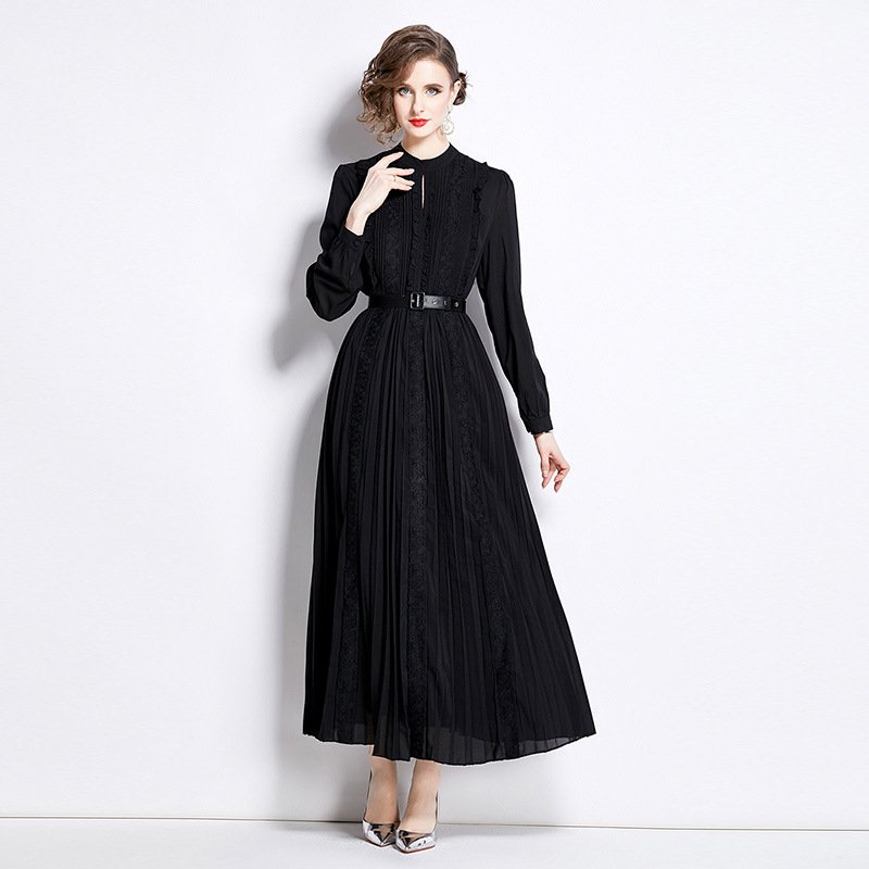 Black pleated Dress - Image 4