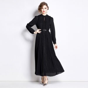 Black pleated Dress