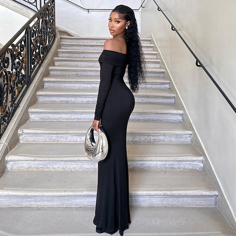 Off-shoulder Fishtail Dress - Image 3