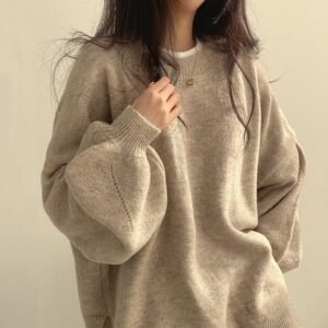 Lantern Sleeve Loose Sweater